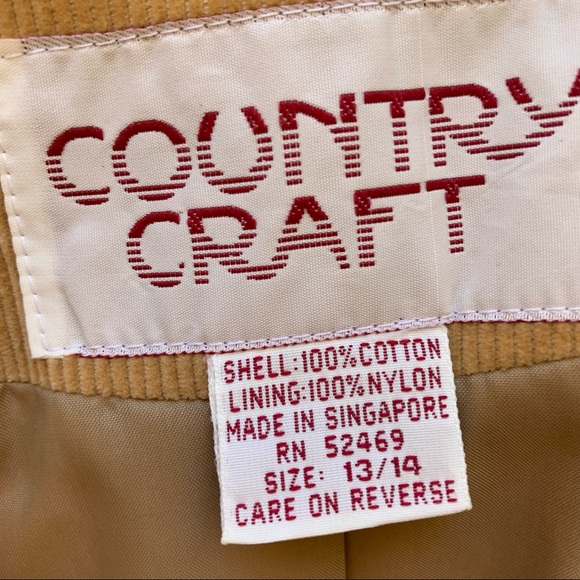 Leisure jacket by Country Craft, Tan Corduroy Size 13/14, - Picture 9 of 10